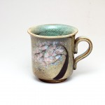 マグカップ（桜｜大｜グリーン）【陶器製】 | 布引焼窯元